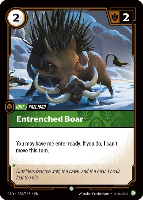 Entrenched Boar