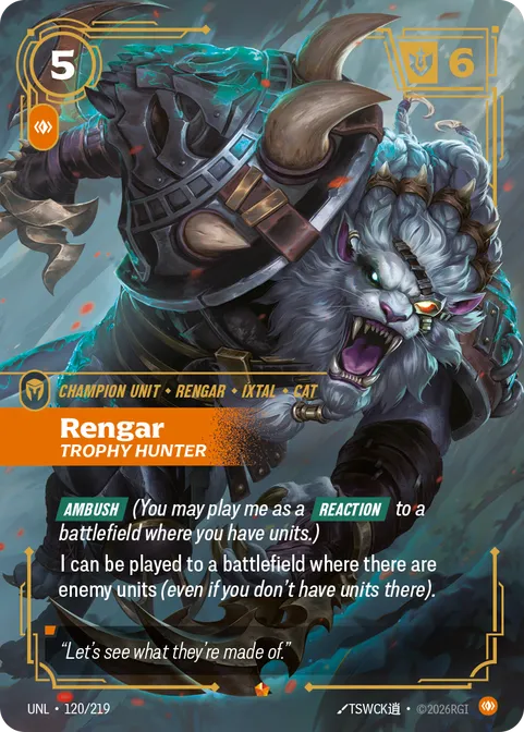 Rengar, Trophy Hunter
